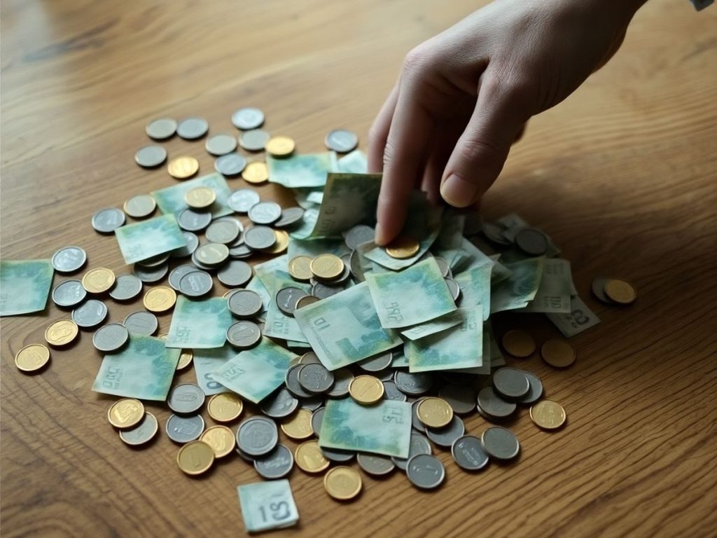 Bancnote românești, monede, inflație, prețuri crescute.