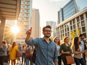 Startup-uri vibrante în România, 2025: Clădiri moderne, oameni tineri.